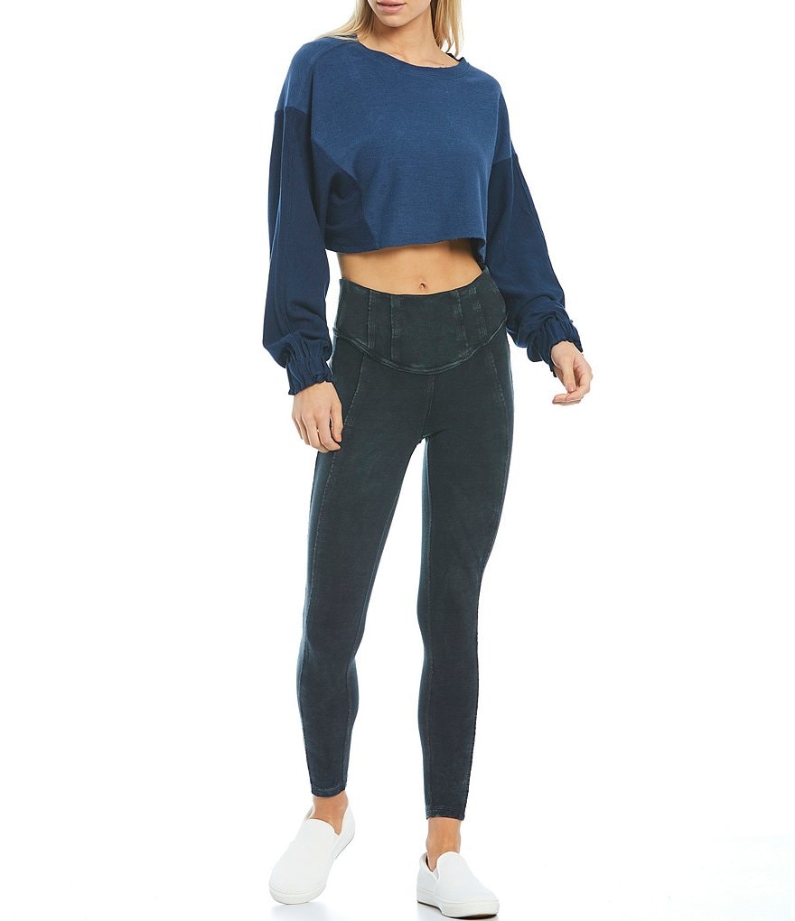 Free People FP Movement Square Neck Coordinating Good Karma Tie-Dye Sports Bra