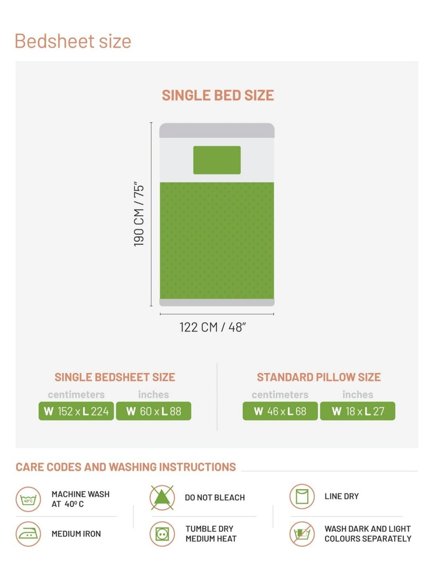 DDecor Solid Beige 180 TC Cotton Single Bed Sheet With 1 Pillow Cover