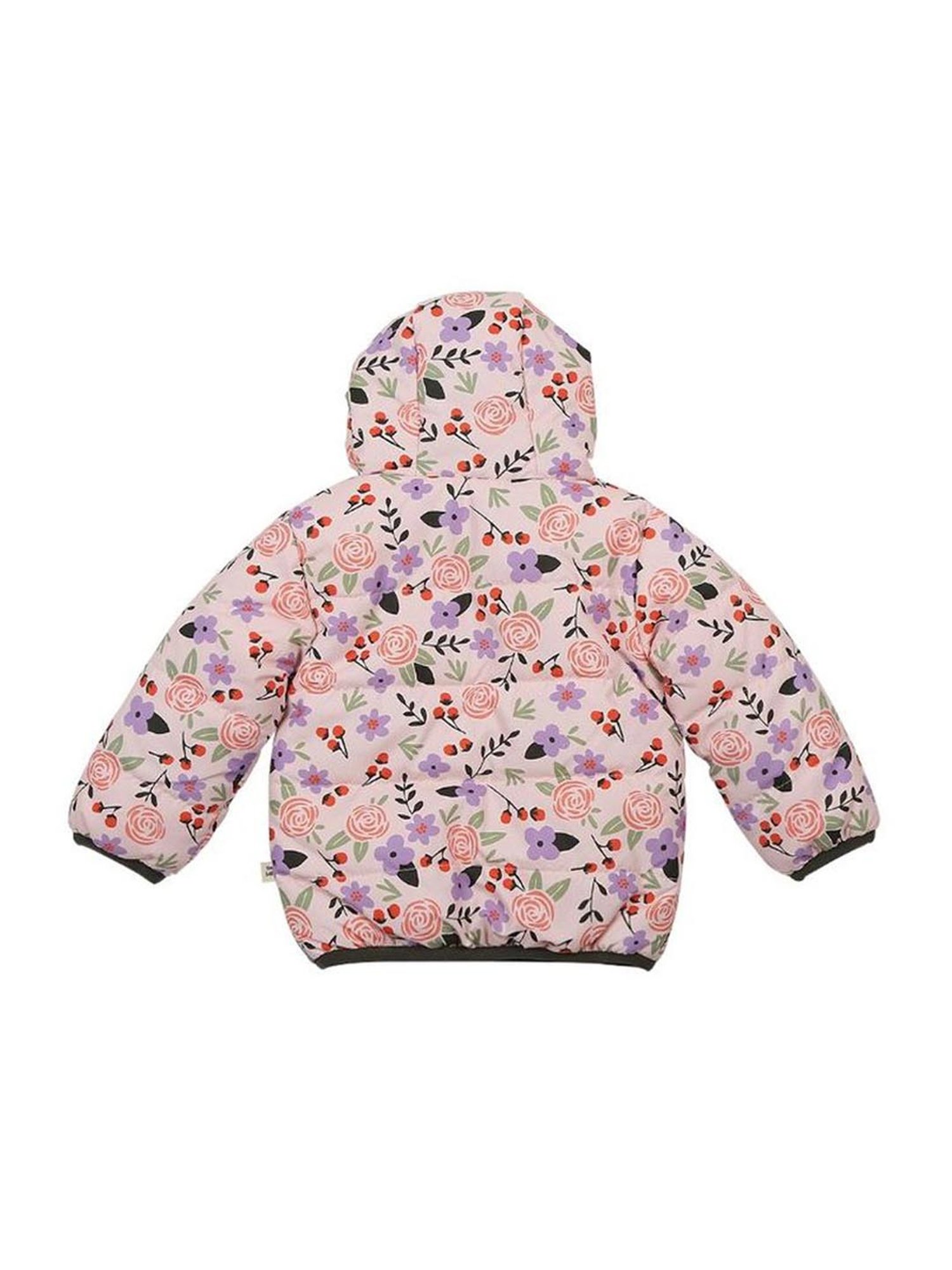 Nino Bambino Kids Red & Pink Printed Full Sleeves Jacket