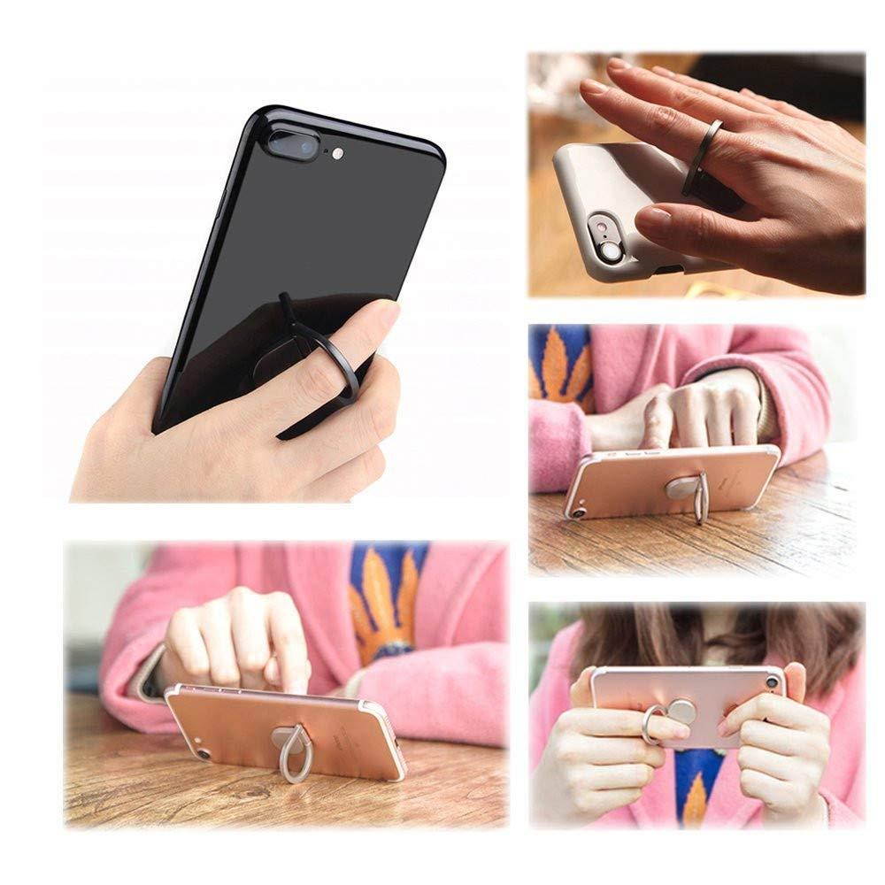 Lincoln Logo 360 Degree Rotation Phone Finger Ring Grip/Holder/Stand for Cell Phone/iPhone X, iPhone 8/8 Plus, Galaxy S9, Note 9 (Black)