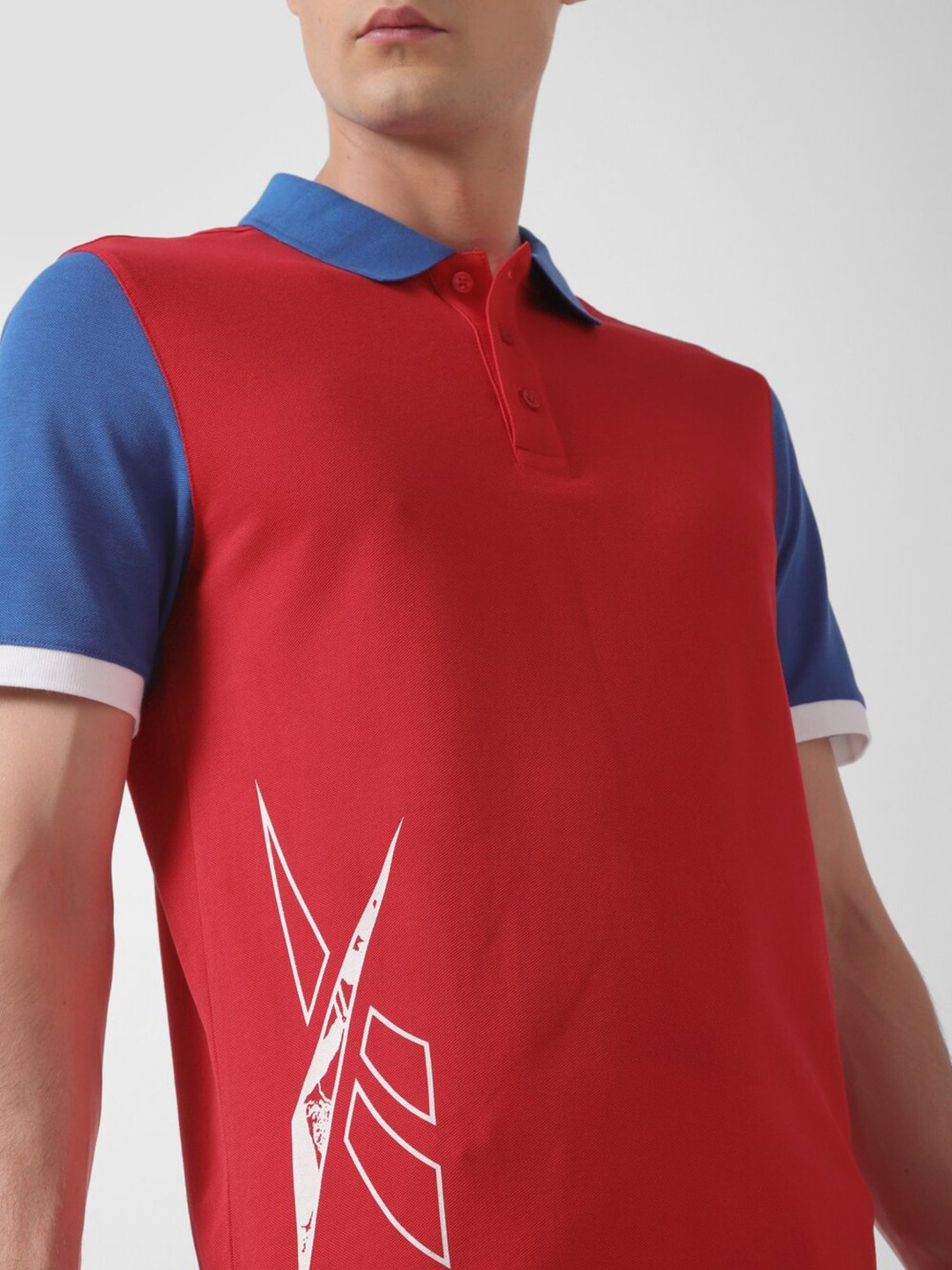 Reebok Red Regular Fit Sports Polo T-Shirt