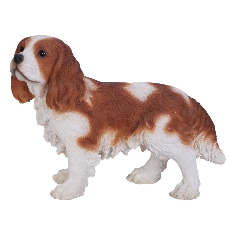 12" Polyresin Standing King Charles Spaniel Statue Brown/White - Hi-Line Gift