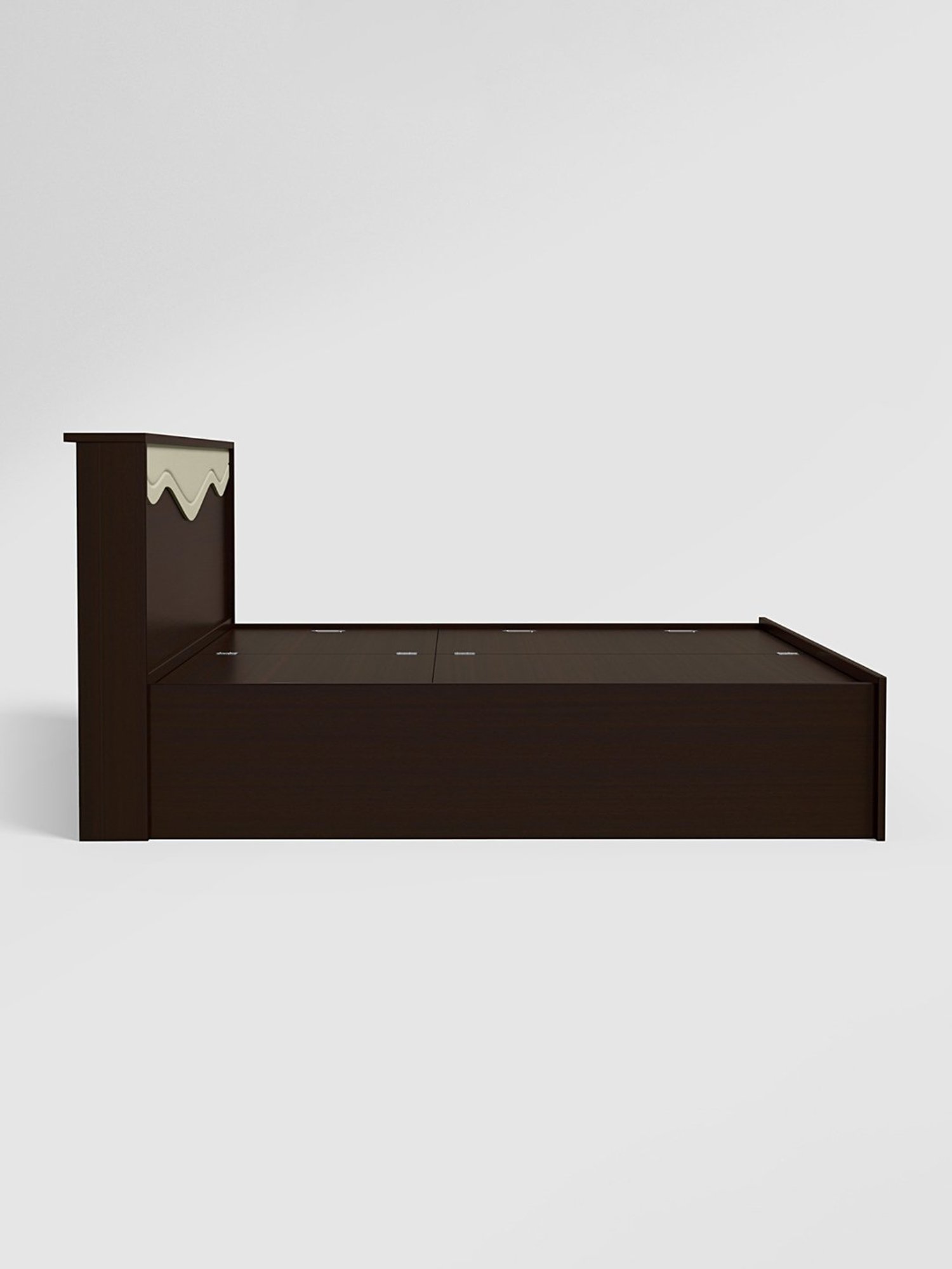Nilkamal Riva Black Engineered Wood King Size Bed with Storage