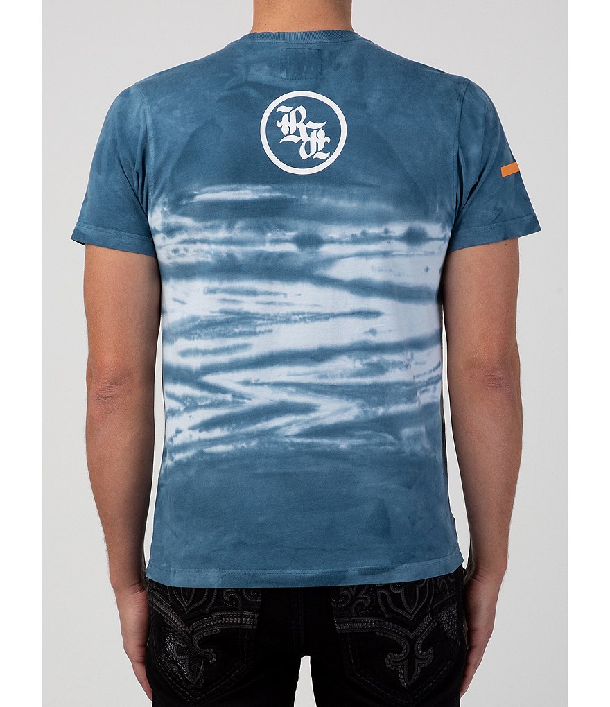 Rock Revival Wave Tie-Dyed Graphic Short-Sleeve T-Shirt