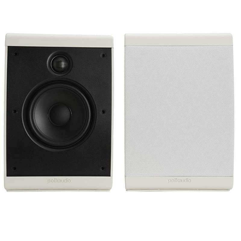 OWM3 Wall and Bookshelf Speakers | The Most High-Performance Versatile Loudspeaker | Paintable Grilles (Pair, White)