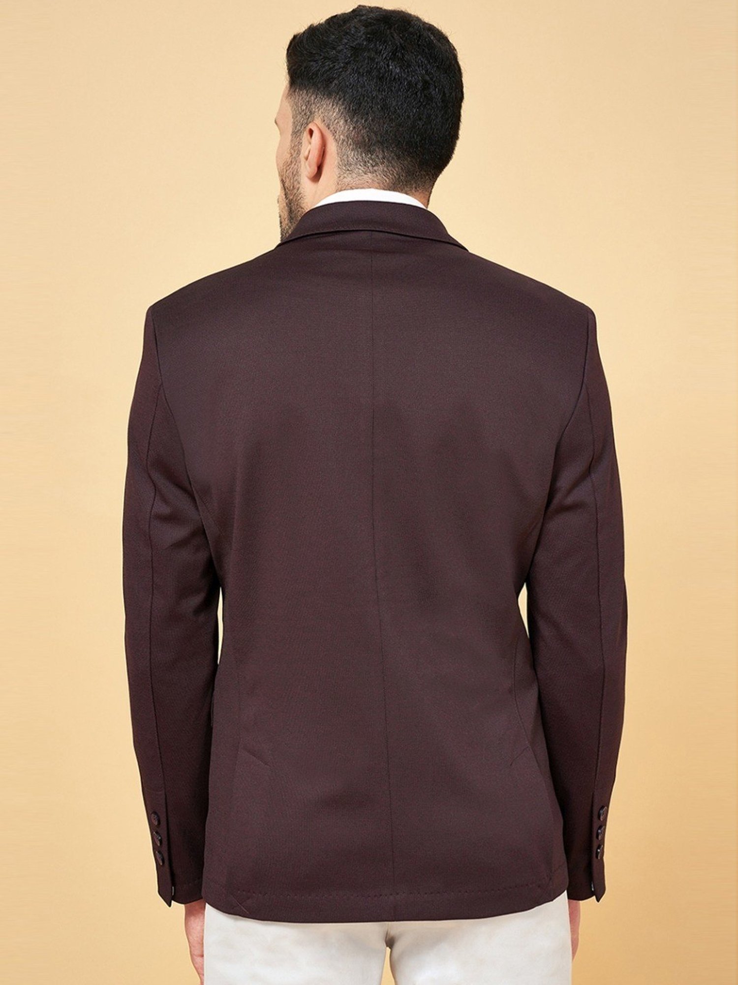 Louis Philippe Light Blue Regular Fit Blazer