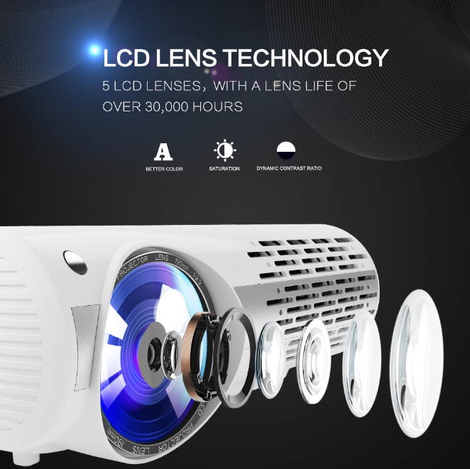 CRENOVA XPE660 1080P Home Projector 6500Lumens