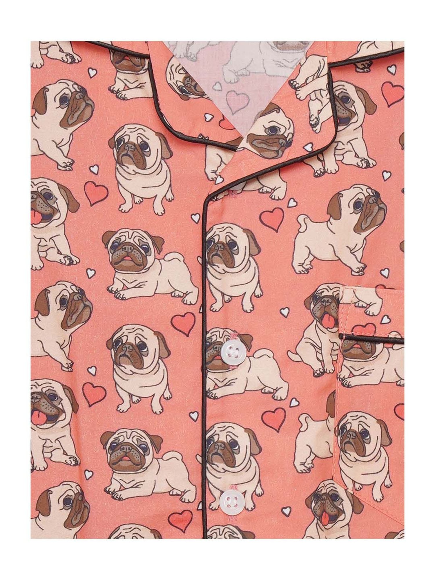 Fluffalump Boys Multicolor Cotton Printed Nightwear Top & Pants Set