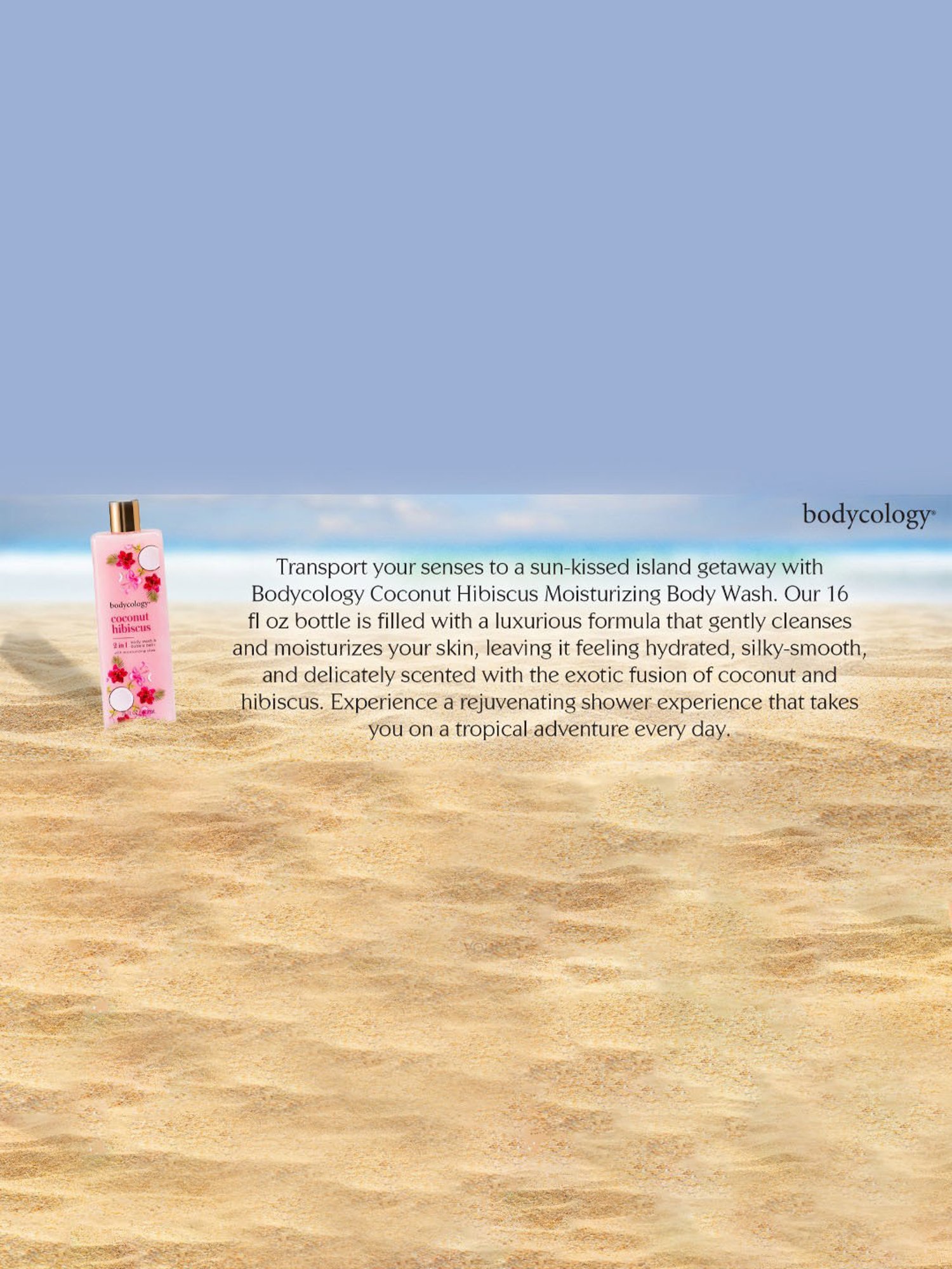 Bodycology Coconut Hibiscus 2 in 1 Body Wash and Bubble Bath - 473 ml