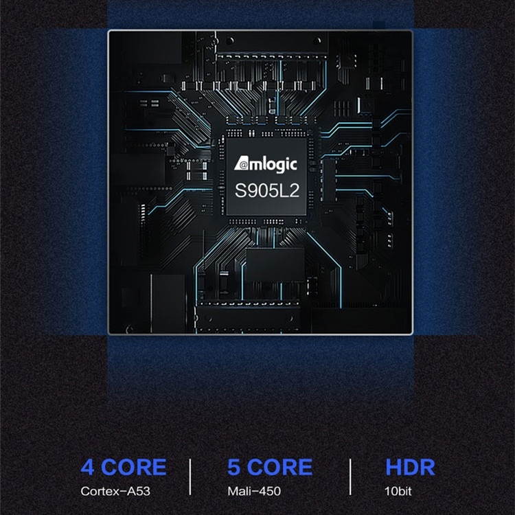 V9 4K Network Smart TV BOX Android 7.1 Media Player, Amlogic S905 L2 Quad-Core 1.5GHz, Bluetooth,