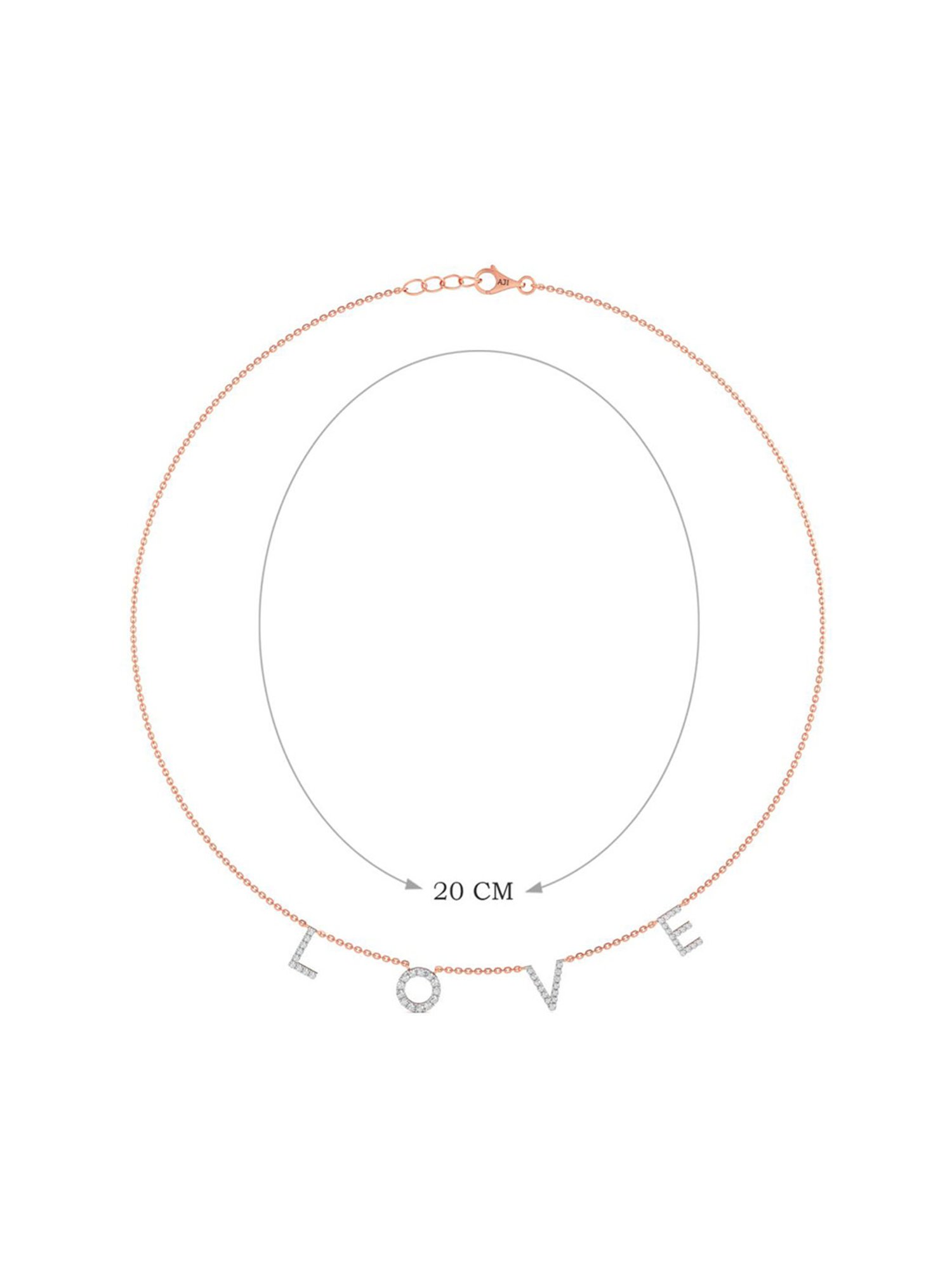 Joyalukkas 18k Rose Gold & Diamond Necklace for Women