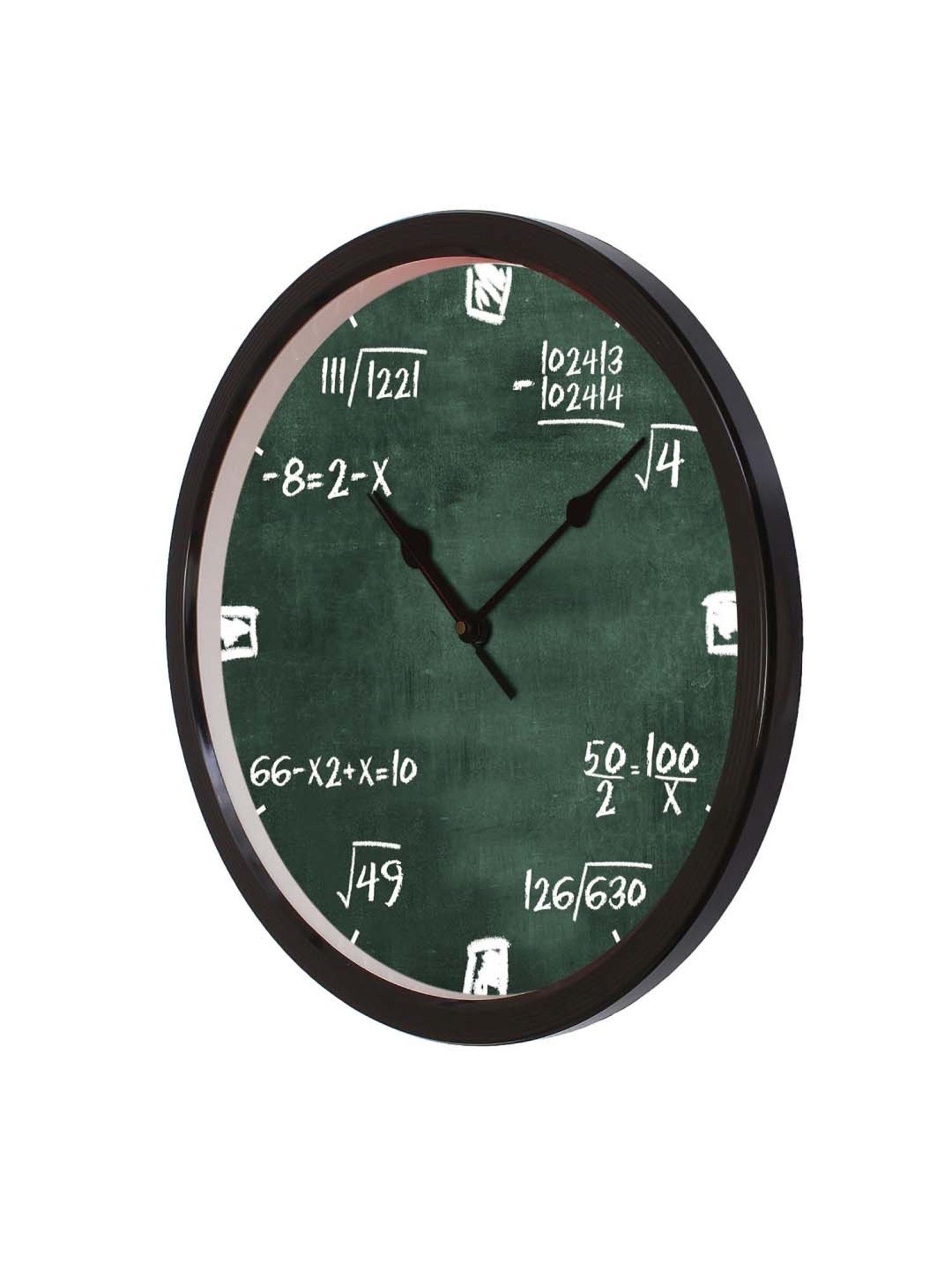eCraftIndia 'Math Complex Equations' Designer Round Analog Black Wall Clock