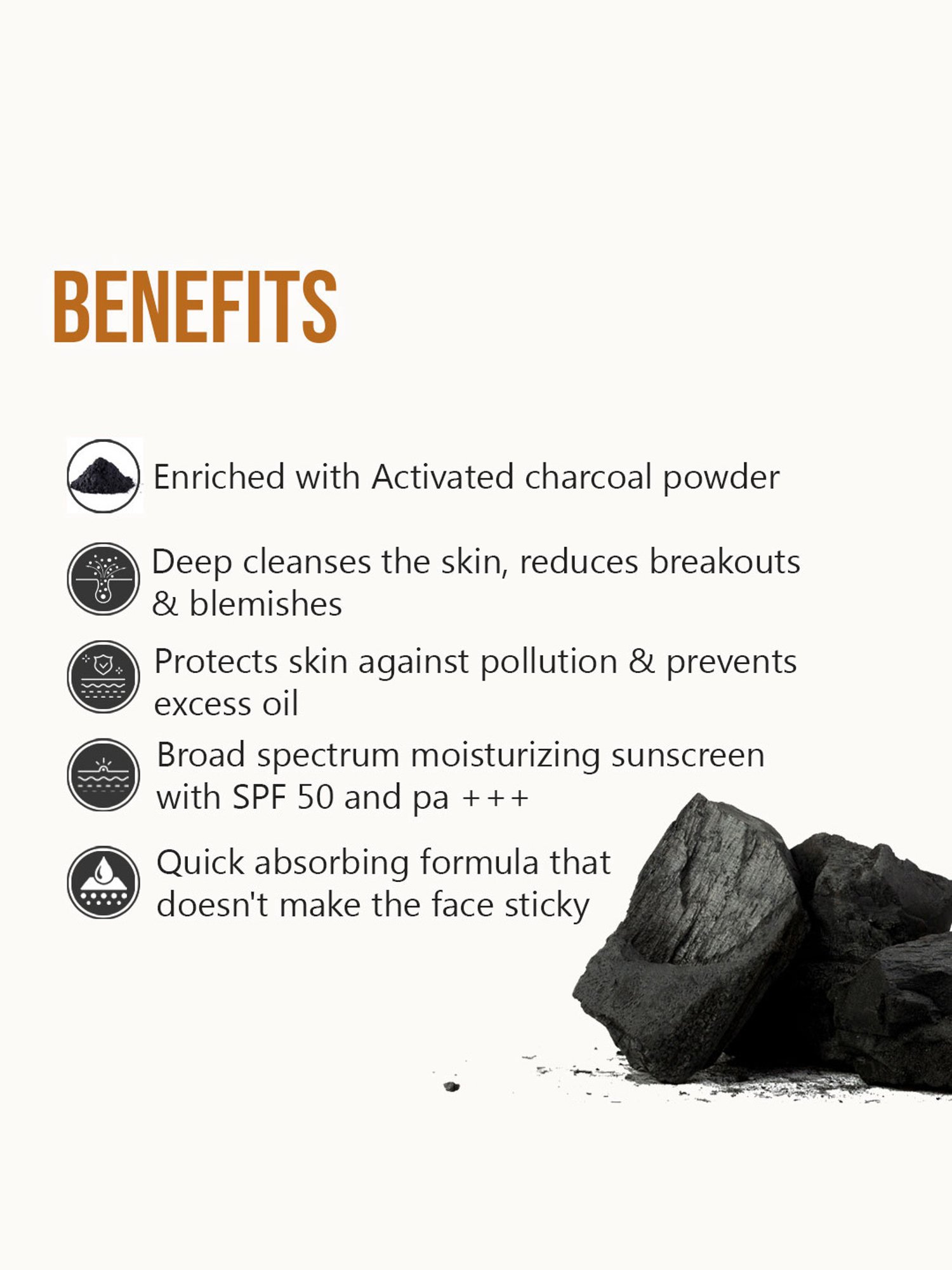 Glamveda Charcoal Detox & Anti Pollution Facial Kit & Hybrid Sunscreen Lotion SPF 50 PA+++ Combo