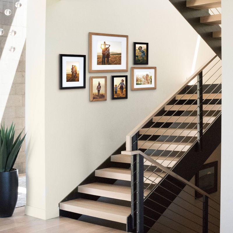 6pc Gallery Frame Box Set Rustic Brown - Kate & Laurel All Things Decor