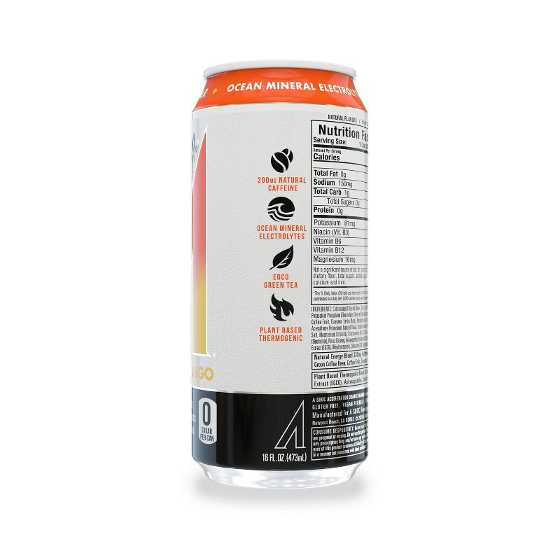 Adrenaline Shoc Accelerator Orange Mango Energy Drink - 16 fl oz Can