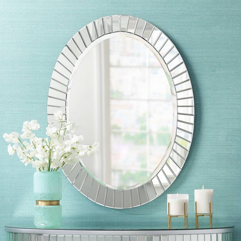 Noble Park Sunspot 25 1/2" x 34" Oval Wall Mirror