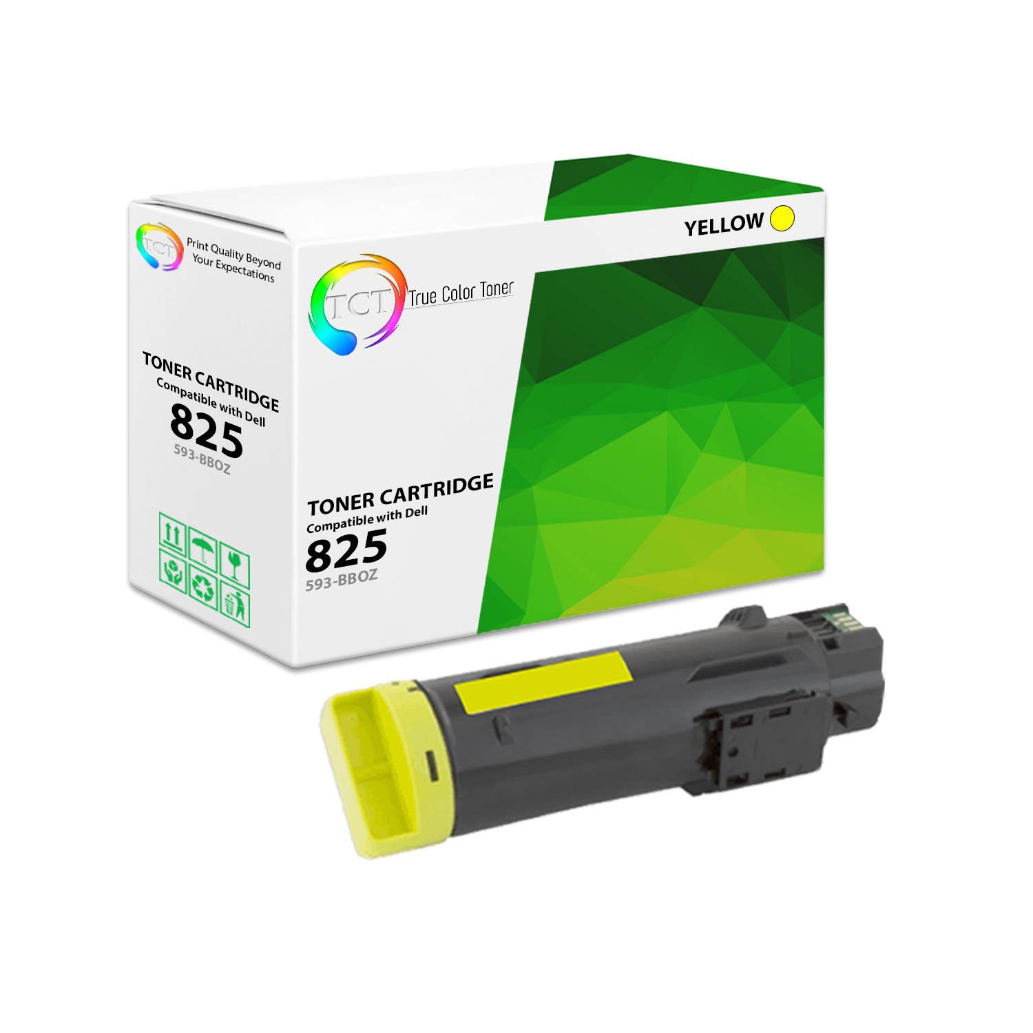 TCT Premium Compatible Toner Cartridge Replacement for Dell 825Y 593-BBOZ Yellow Works with Dell H625CDW H825CDW S2825CDN Printers (2,500 Pages)