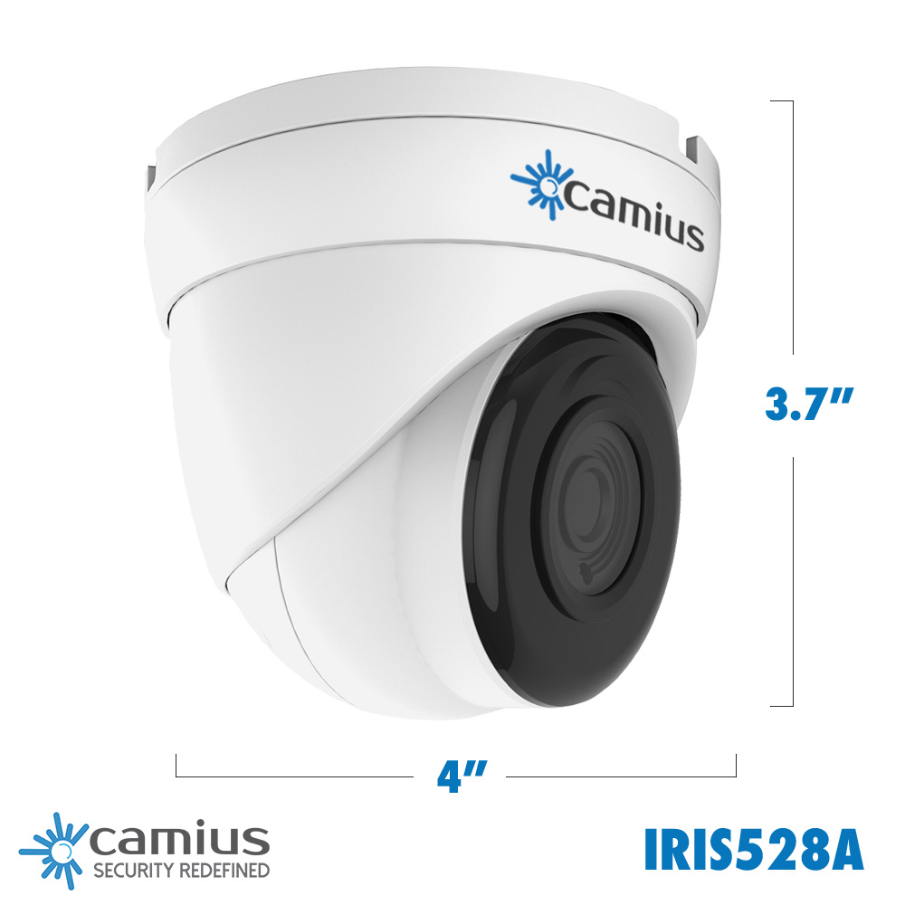 Camius 4K 8 Channel NVR Security System with 4 Wired Audio Video PoE Dome IP Cameras, wide angle, Night Vision, PC, Mac Software, Browser, Phone App (sold without a hard drive) 8P4I