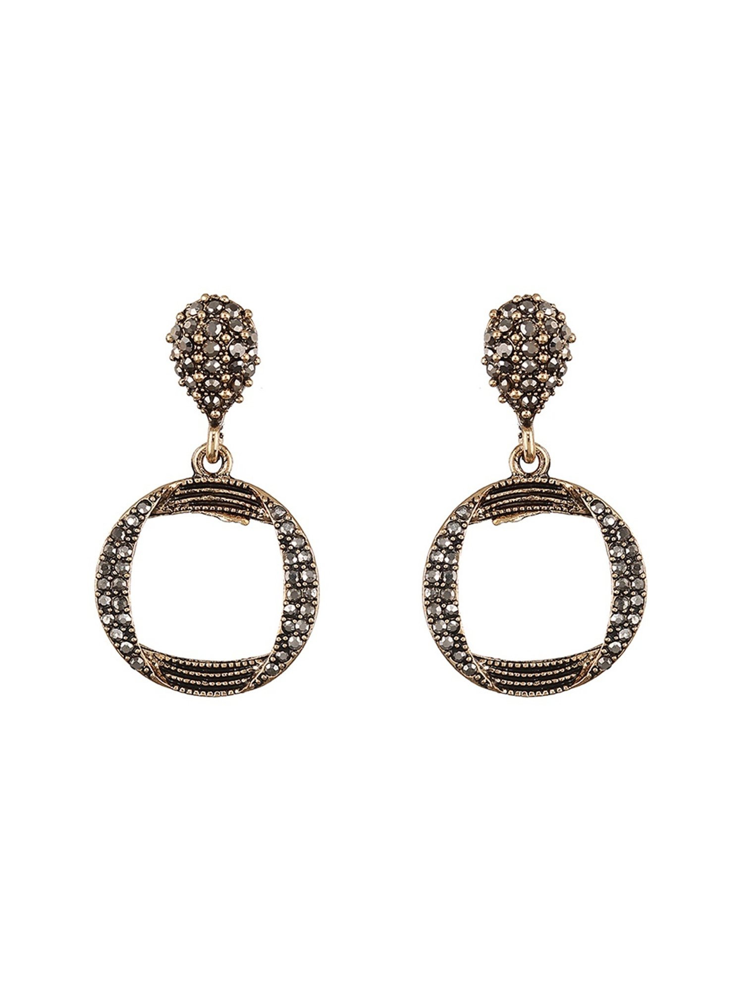 Aatmana Gold-Toned Contemporary Drop Earrings