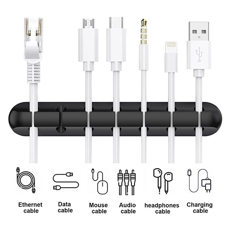 Cable Holder Clips 3Pack Cable Management Cord Organizer Clips Silicone Self Adhesive for Desktop USB Charging Cable Power Cord Mouse Cable Wire PC Office Home