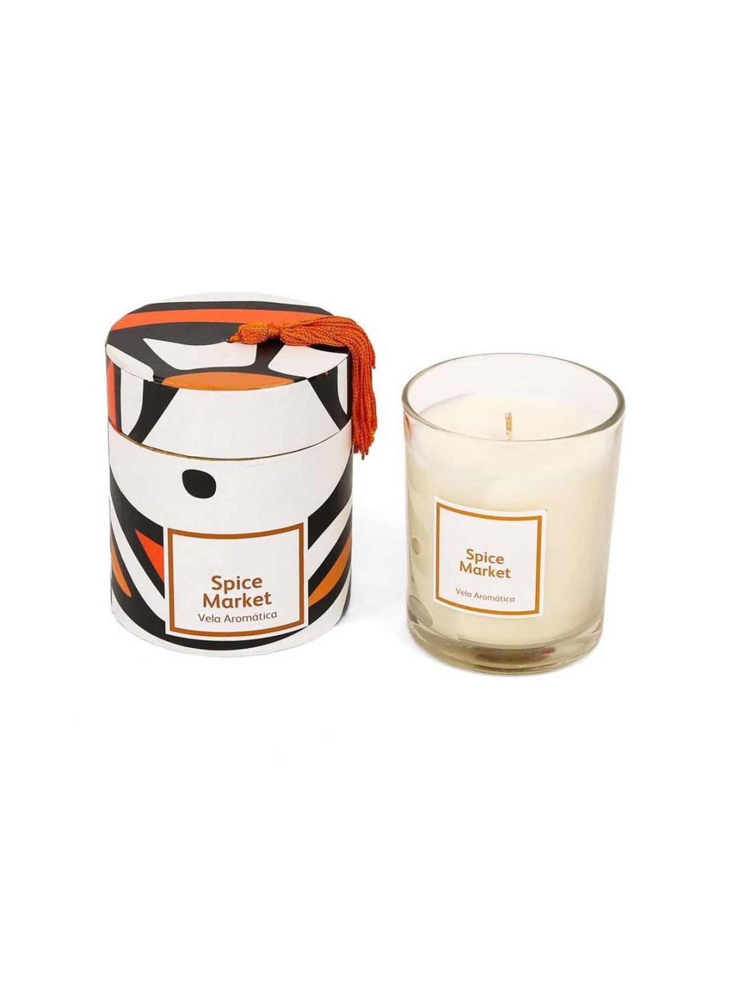 Home4U 'Aroma' White & Red Glass Tea Light Candle (Vela Aromatica) - Set of 1