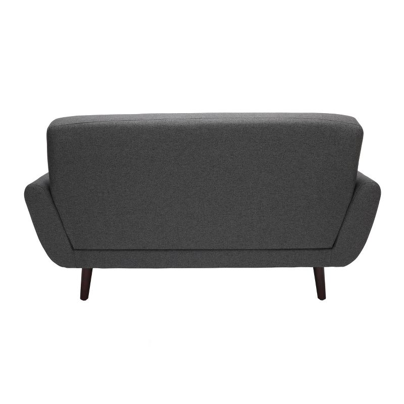 Druld Tufted Loveseat Tufted Leather Brown - Inspire Q