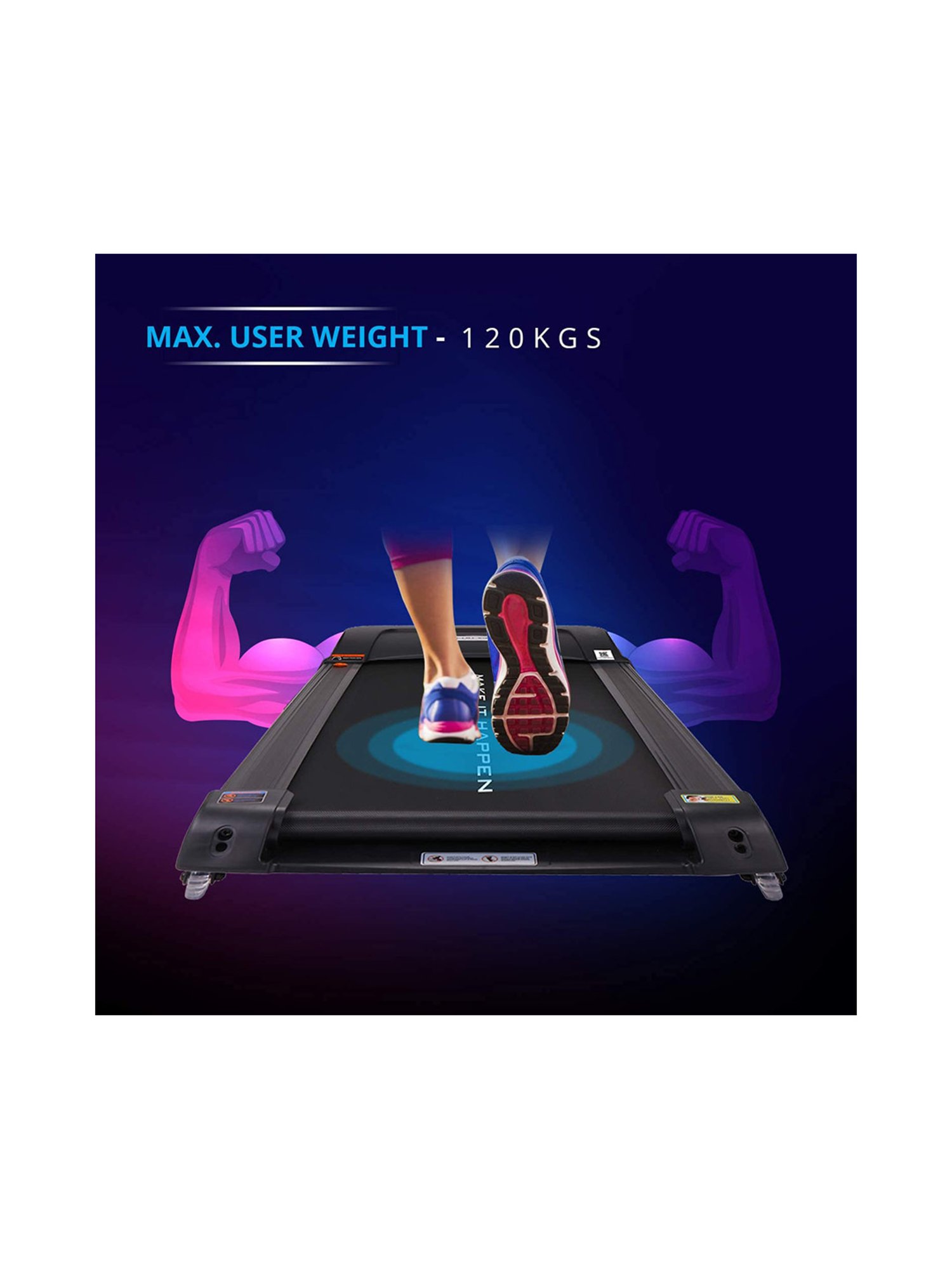 MAXPRO 2.5HP DC Motorized Treadmill (Black)