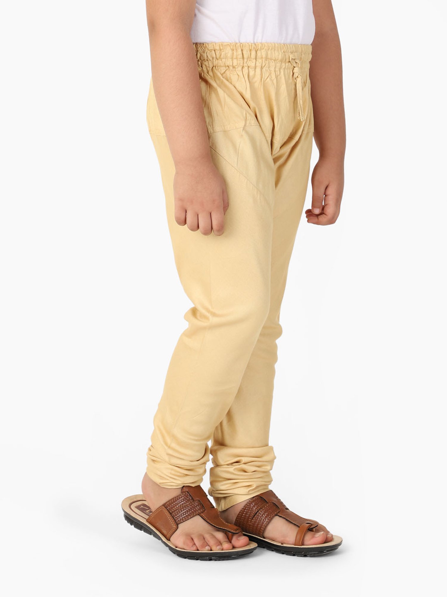 Juniors by Lifestyle Boys Beige Cotton Solid Woven Bottom