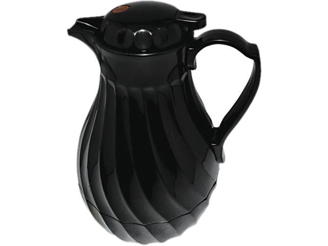 Hormel 4022/64B Poly Lined Carafe, Swirl Design, 64 oz. Capacity, Black