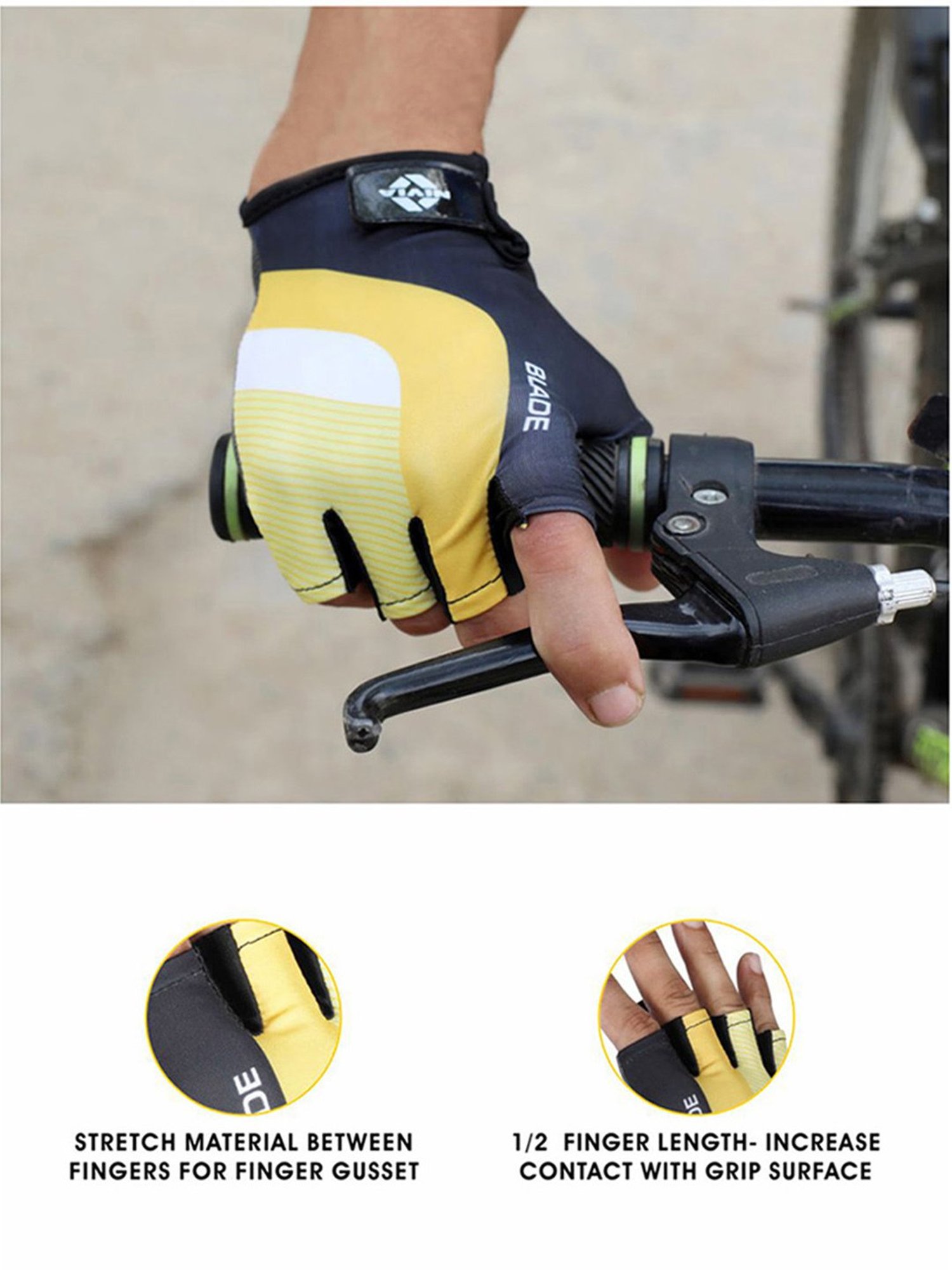 Nivia Blade Gym Glove (Yellow) Size - L2