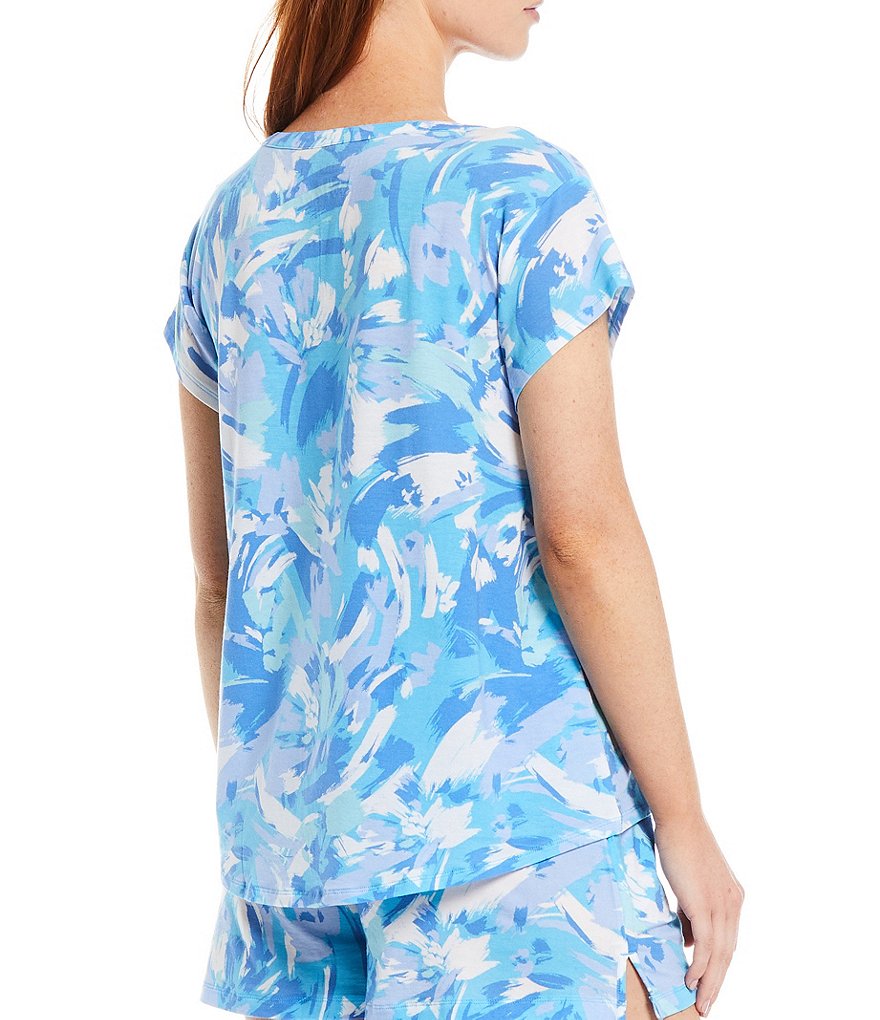 Nottibianche Printed Knit Short-Sleeve Sleep Top