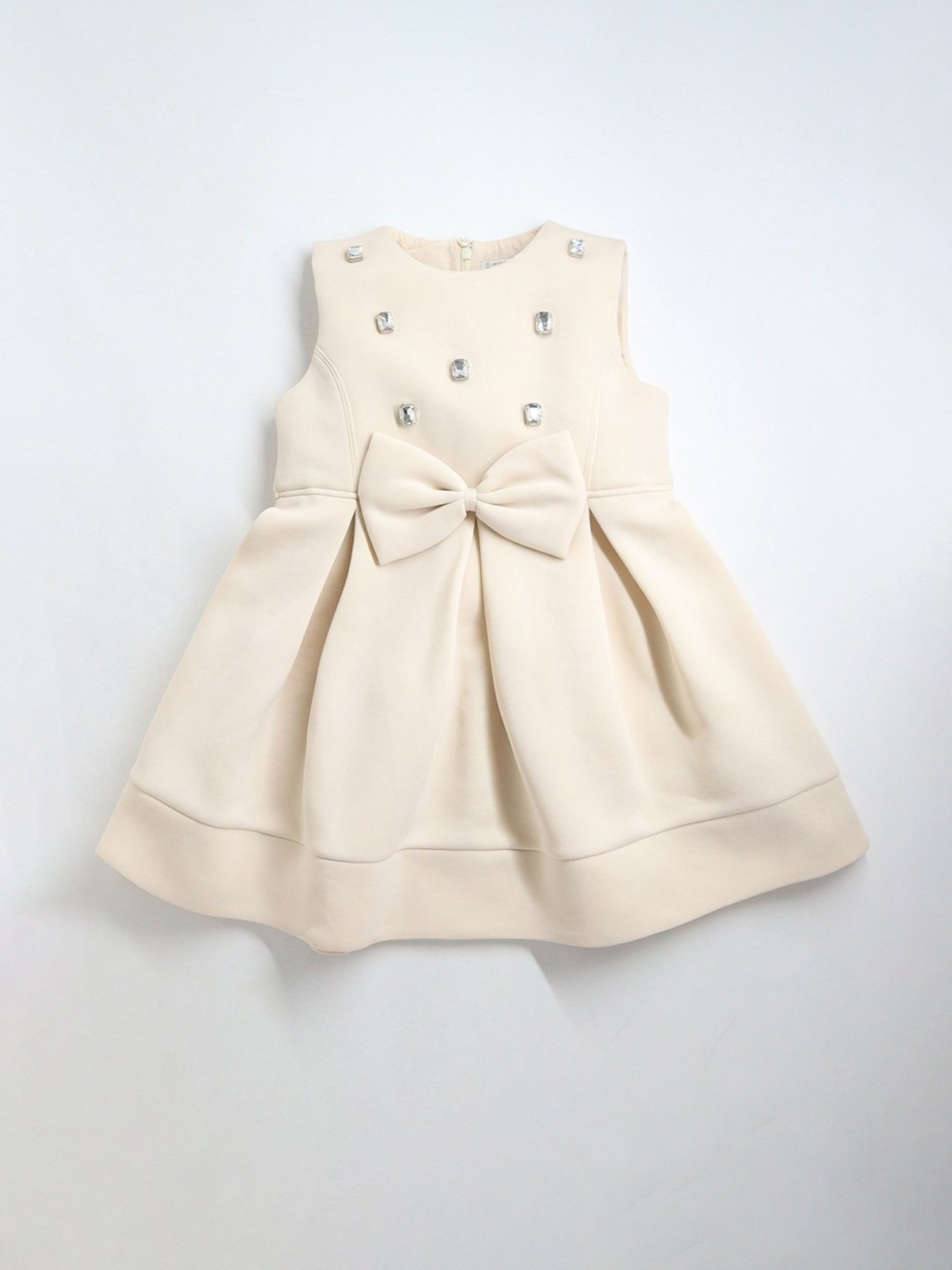 Cherry Crumble By Nitt Hyman Kids Cream Embellished Dress