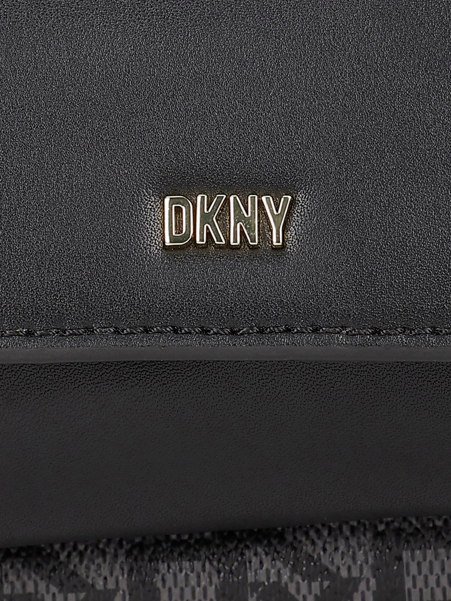 Dkny Black PVC Printed Handbag