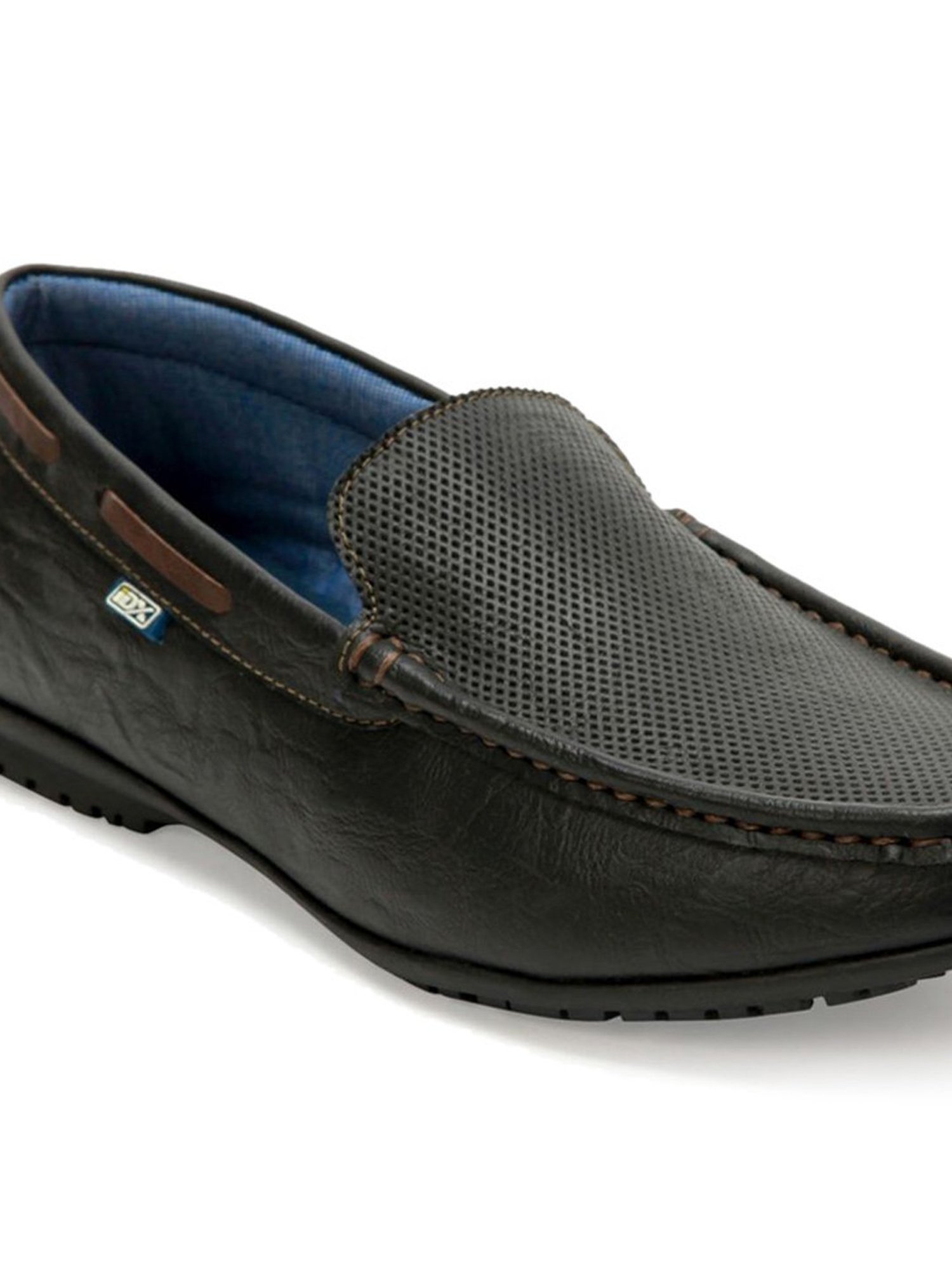 ID Men's Charcoal Black Casual Loafers