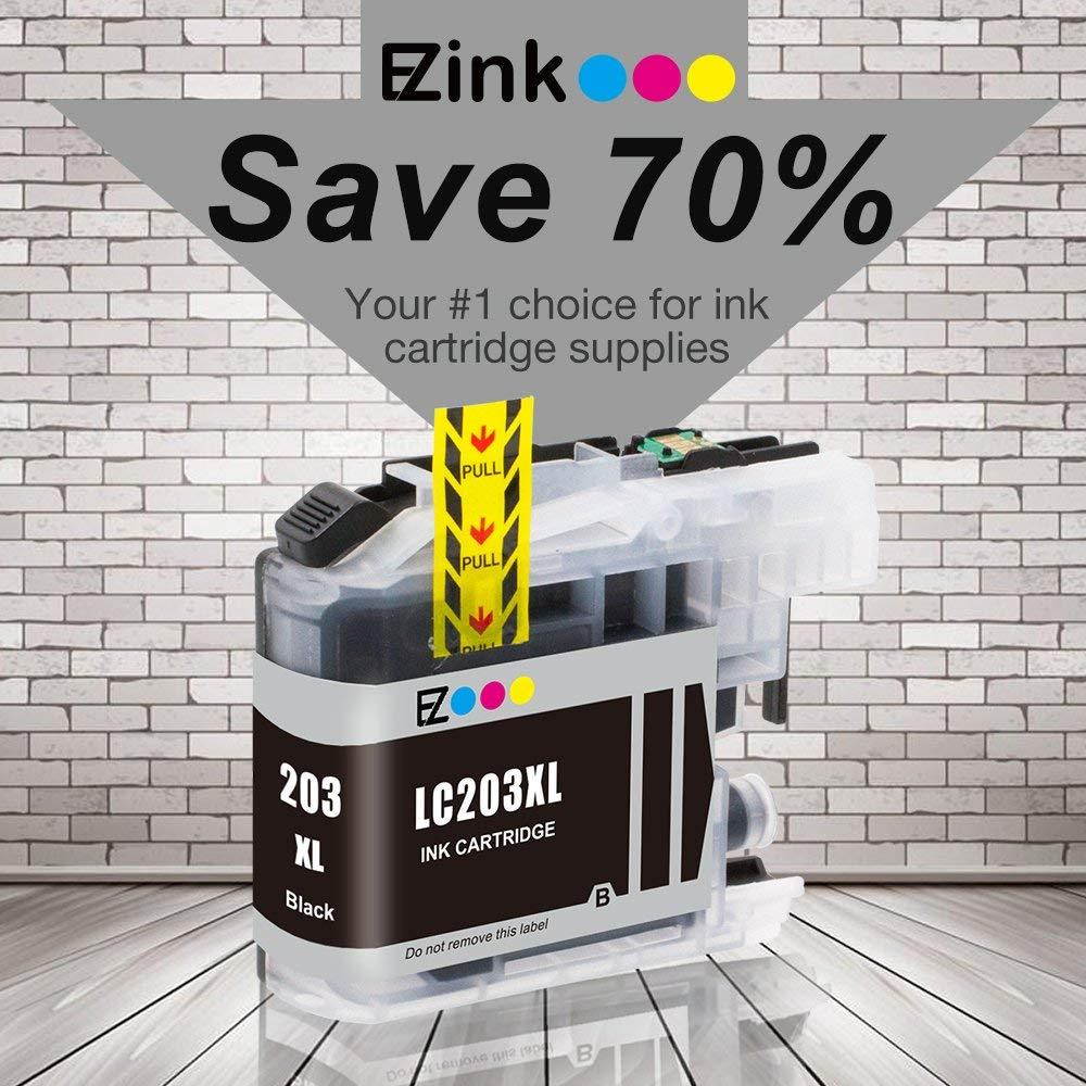 E-Z Ink(TM) Compatible Ink Cartridge Replacement for Brother LC203XL LC203 XL to use with MFC-J460DW MFC-J680DW MFC-J880DW MFC-J4420DW MFC-J480DW (4 Black, 2 Cyan, 2 Magenta, 2 Yellow, 10 Pack)