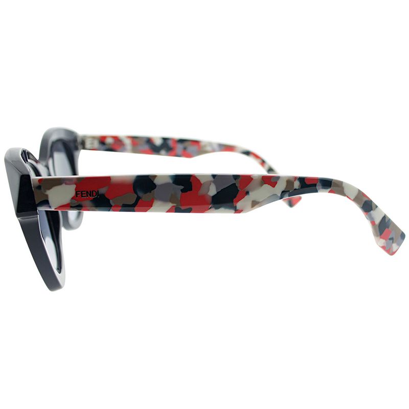 Fendi Fendi Chromia  5OM Womens Rectangle Sunglasses Navy 48mm