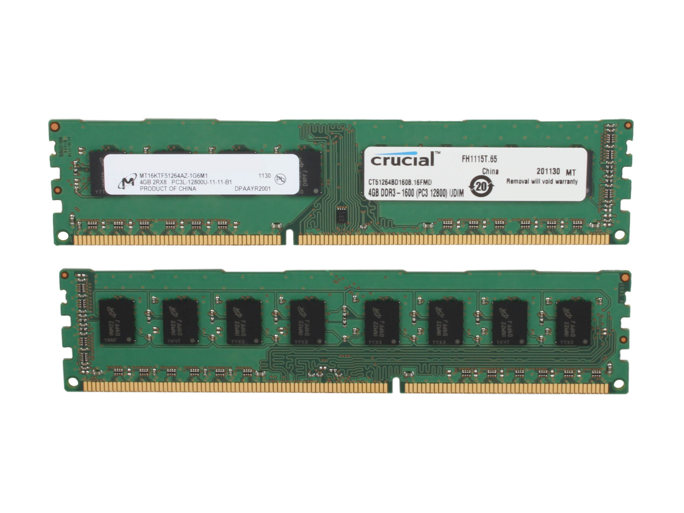 Crucial 8GB (2 x 4GB) 240-Pin DDR3 SDRAM DDR3L 1600 (PC3L 12800) Desktop Memory Model CT2KIT51264BD160B
