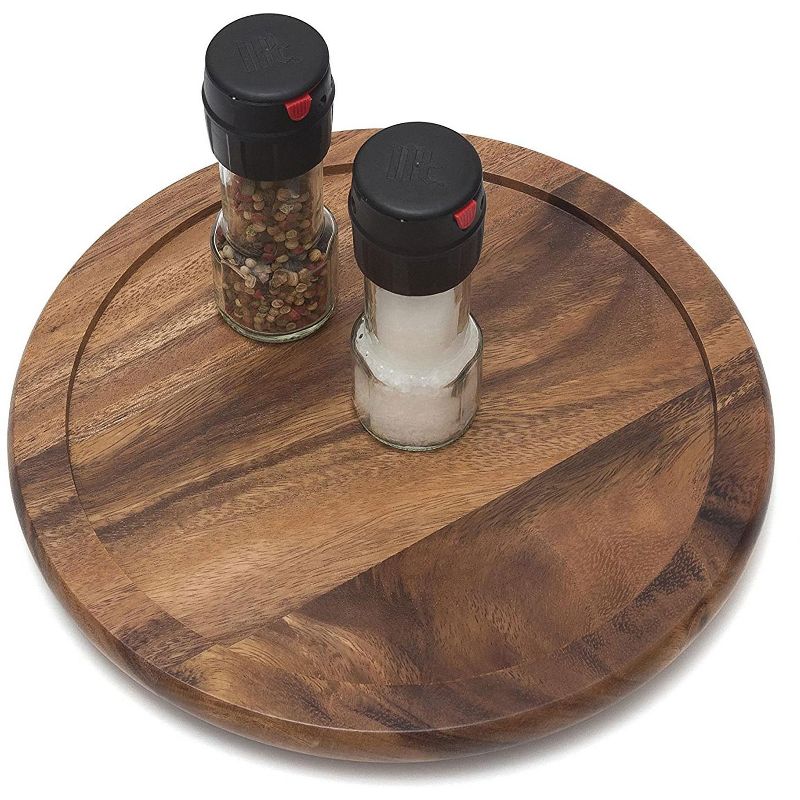 Lipper International 10-Inch Environmentally Friendly Acacia Kitchen Turntable with No-Slip Outer Lip