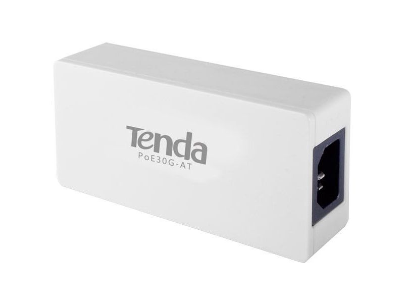 Tenda POE30G-AT IEEE 802.3AT Gigabit High POE Injector - 230 V AC Input - 1 10/100/1000Base-T Input Port(s) - 1 10/100/1000Base-T Output Port(s)