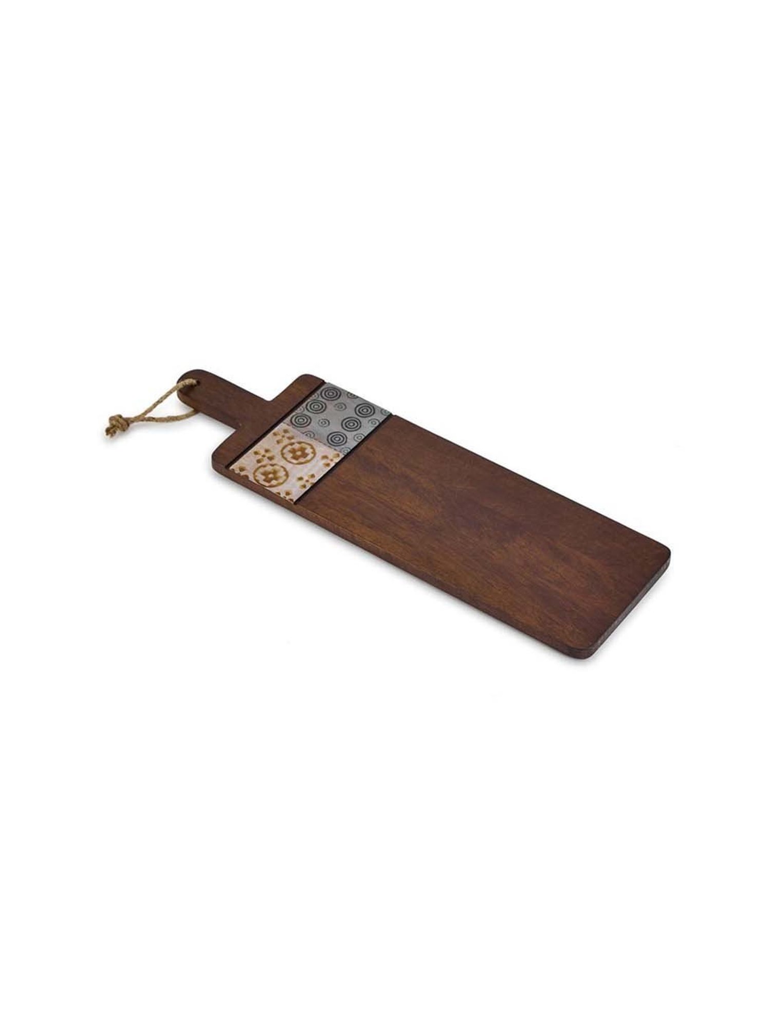 Fabindia Earth Files Brown Wood Small Enamelled Platter