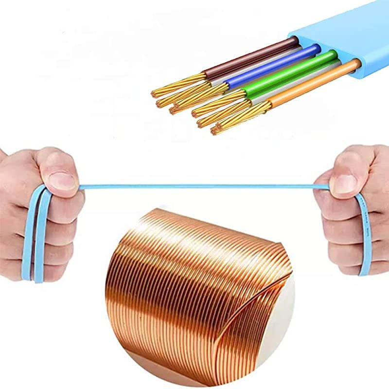 Cat 6 Ethernet Cable 100 ft 30 Meters Flat Slim Long Internet Network LAN patch cords Cat6 High Speed Computer Wire with Clips amp Straps Rj45 Connectors for Router ModemLaptop Blue
