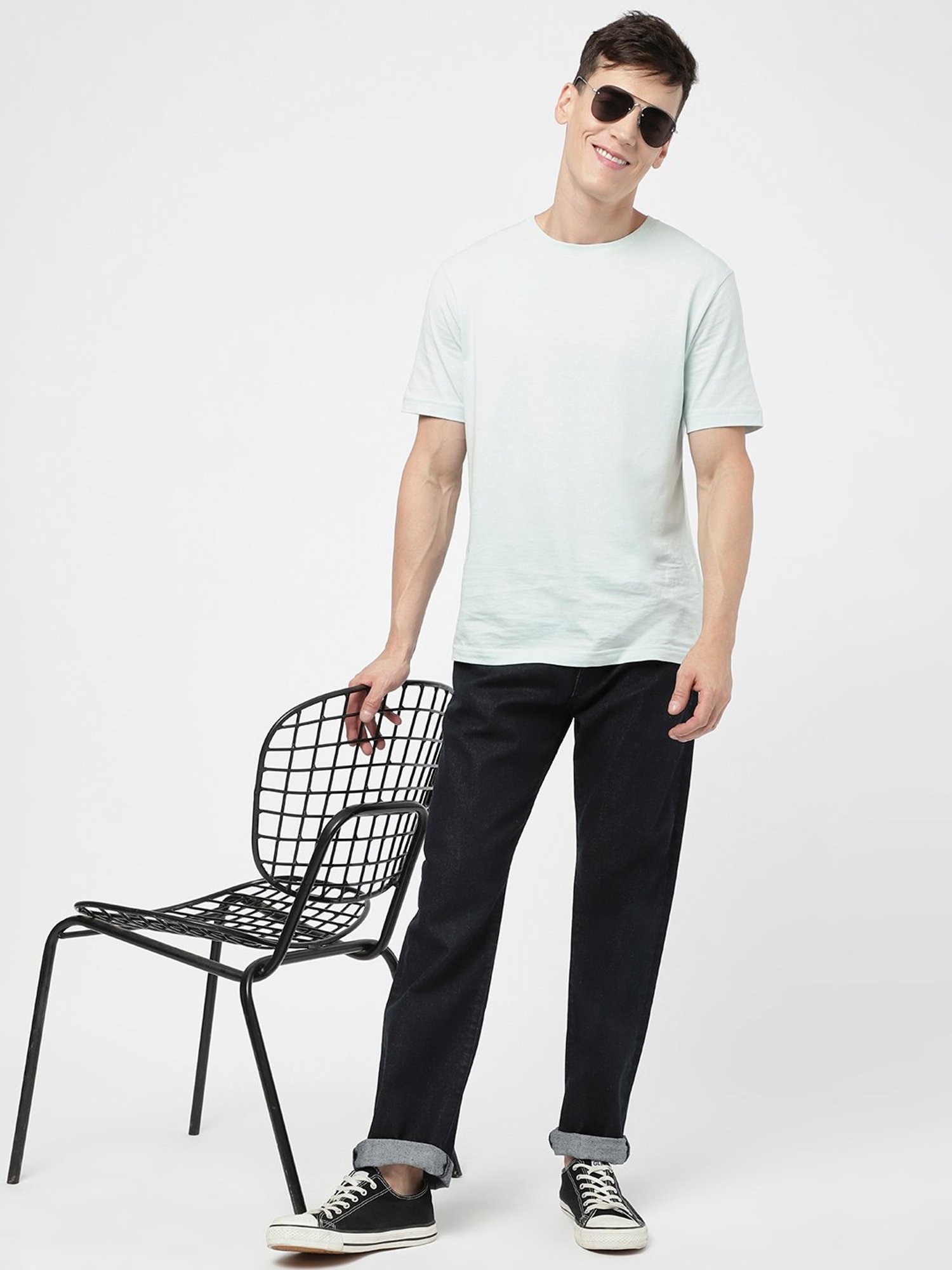 Passion Navy Regular Fit Lightly Washed Jeans