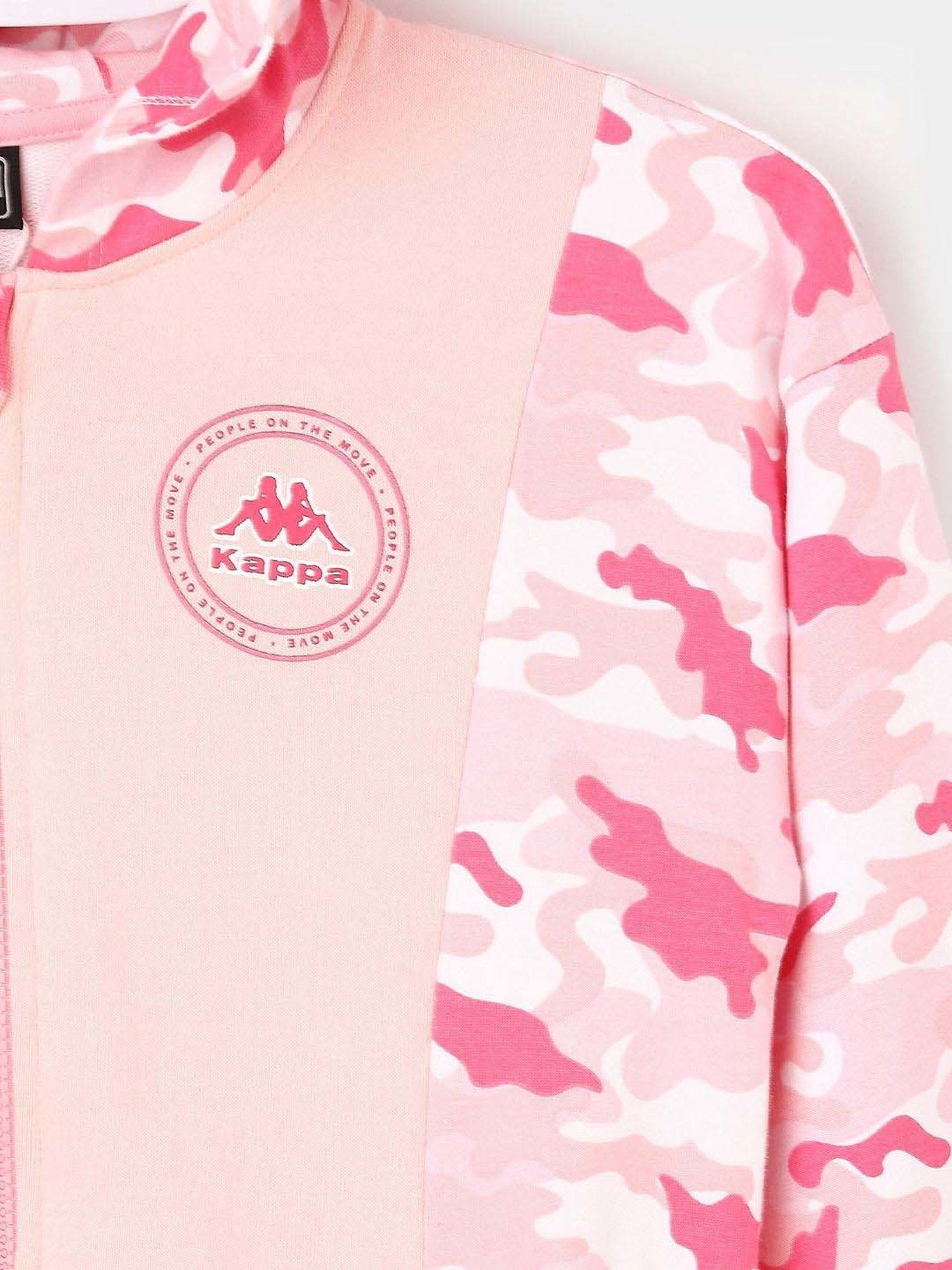 KAPPA Kids Pink Cotton Printed Full Sleeves Sweatshirt