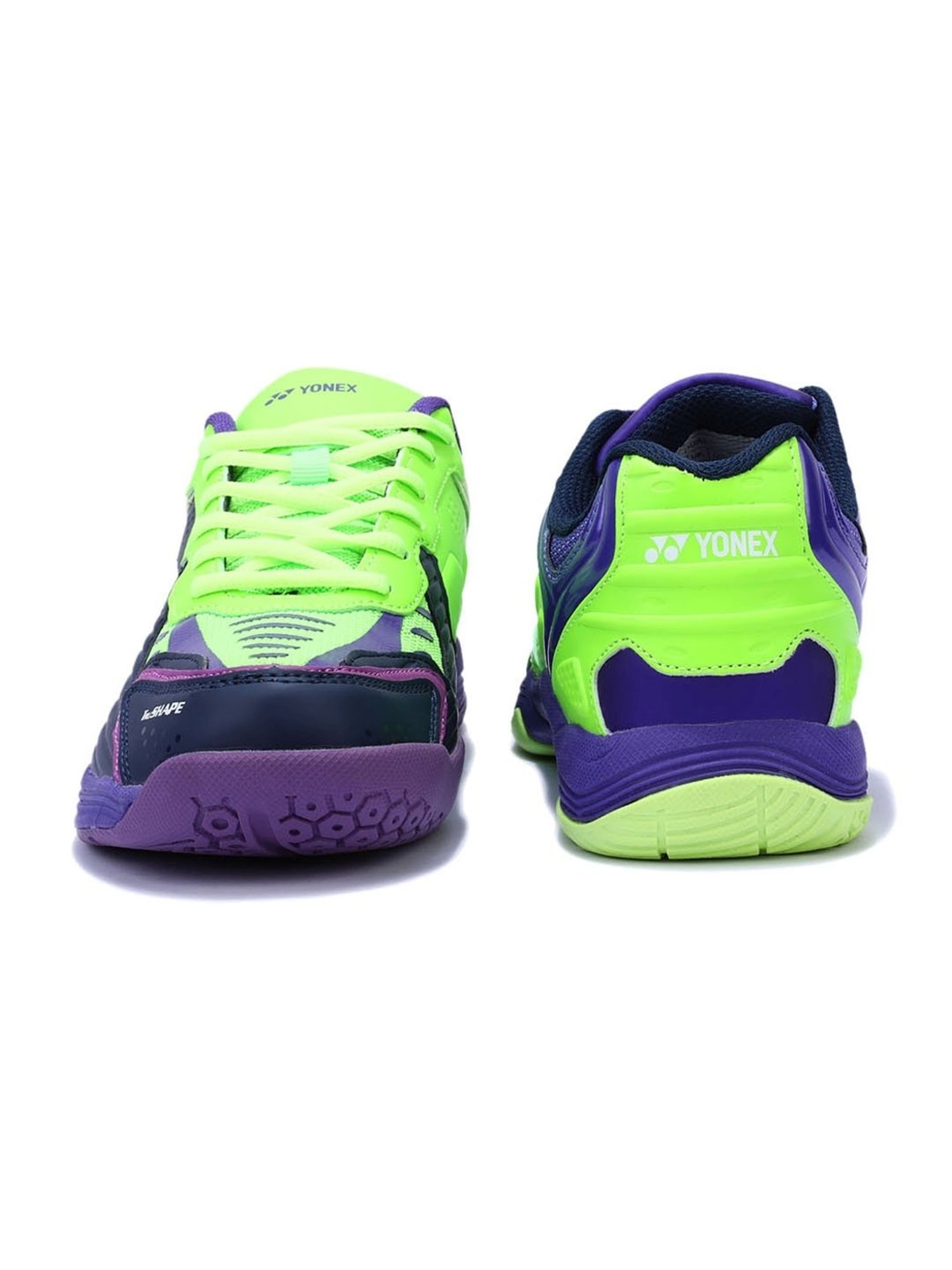 Yonex Badminton Shoe DUAL MARITIME BLUE NEON LIME ELECTRIC PURPLE NON MARKING TRU CUSHION
