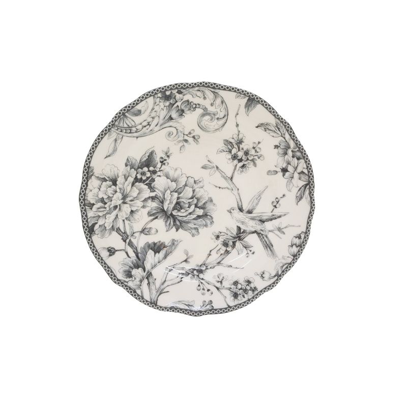 16pc Porcelain Adelaide Dinnerware Set Gray - 222 Fifth