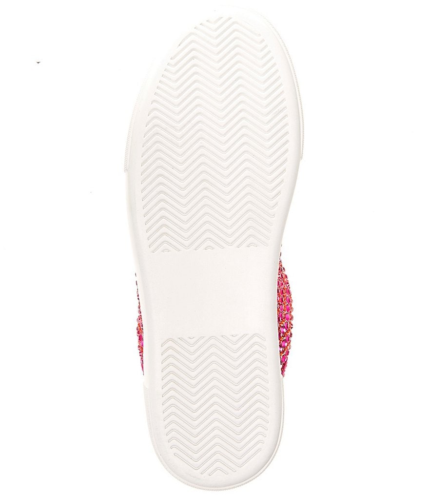 Blue by Betsey Johnson Sidny Rhinestone Embellished Platform Lace-Up Sneakers