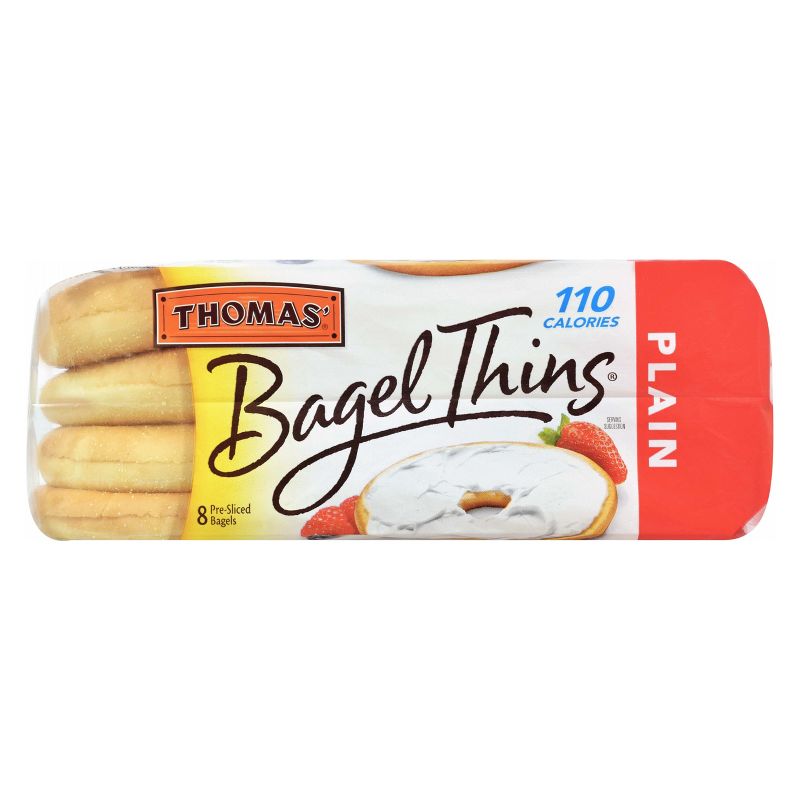 Thomas' Plain Bagel Thins - 13oz/8ct