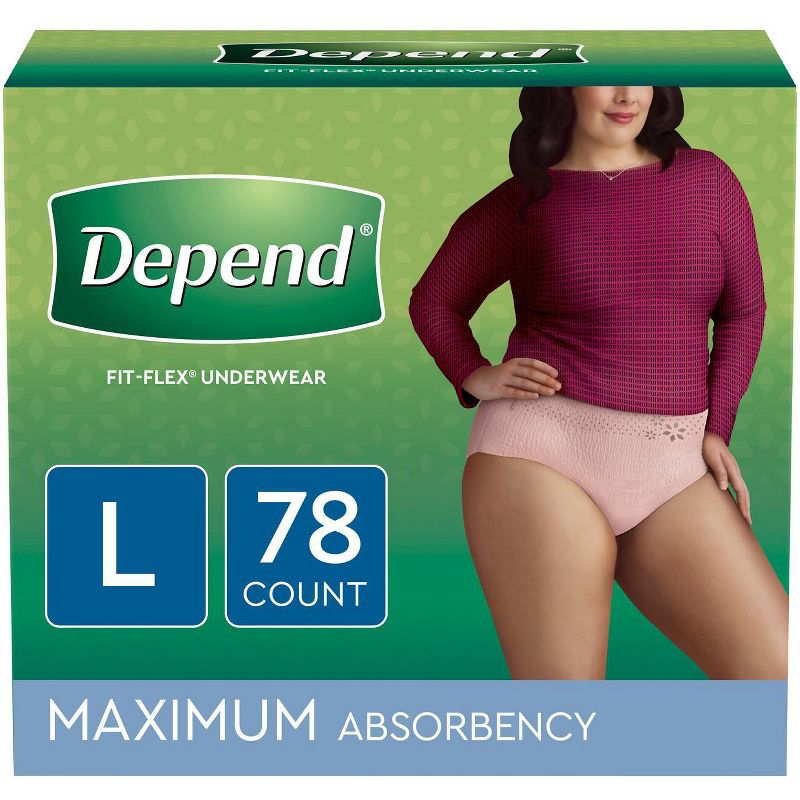 Depend Women's Underwear Max Absorbency - Large - 78ct