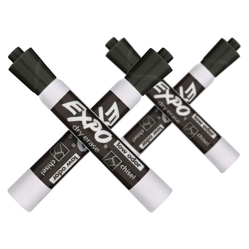Expo 4pk Dry Erase Marker Chisel Tip Black