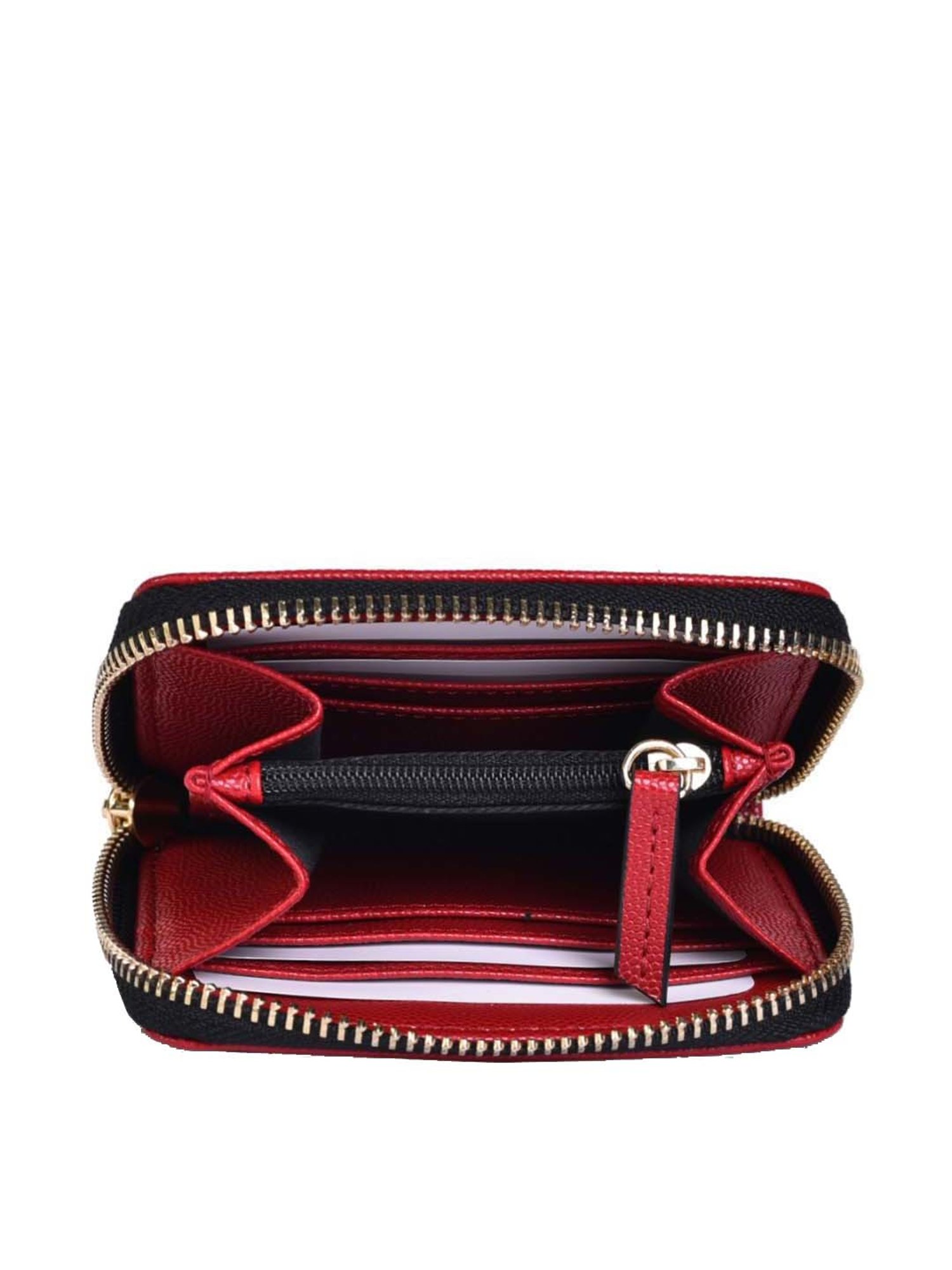 BELWABA Red Solid Zip Around Wallet for Women